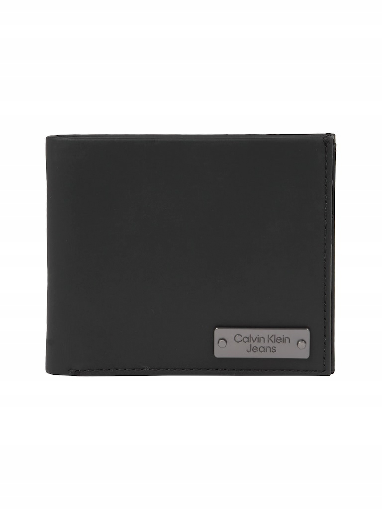 Calvin Klein Portfel Męski Plaque Bifold Czarny