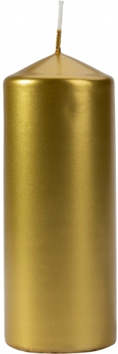 

Bispol 15cm świeca walec 60/150 Złoty Metalik