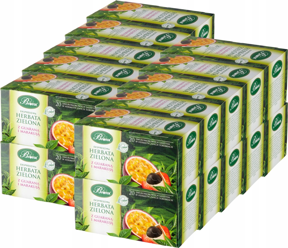 Herbata Zielona z Guaraną i Marakują Bifix 400 kop