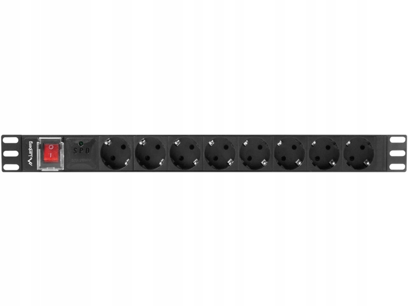 Listwa Lanberg PDU-08F-0200-BK (2 m) Czarny