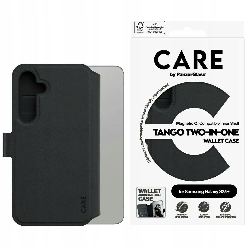 Etui Care by PanzerGlass Feature Tango 2w1 Wallet do Samsung Galaxy S25+