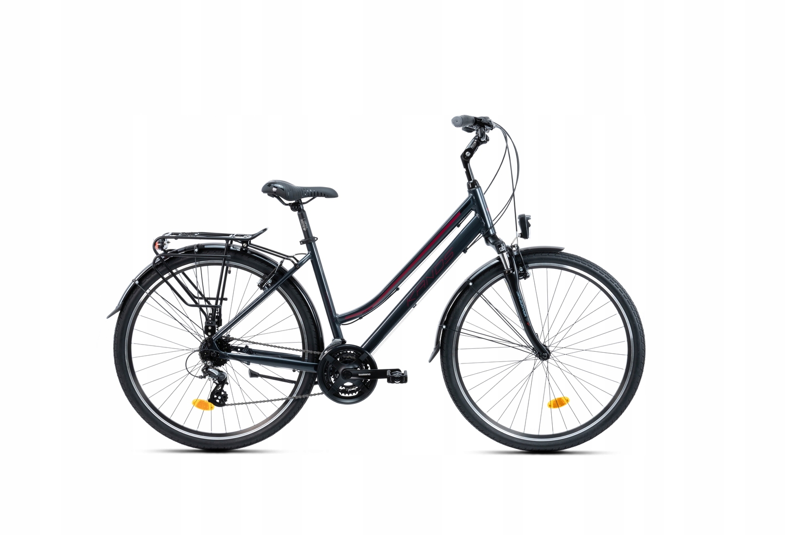 Rower trekkingowy 28 Kands Travel-x czarno-bordowy połysk R17 152-167 2025