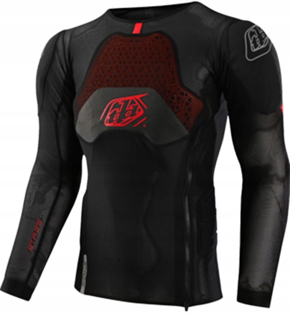 Zbroj Troy Lee Designs Stage Ghost D3O s dlouhým rukávem, černá velikost L