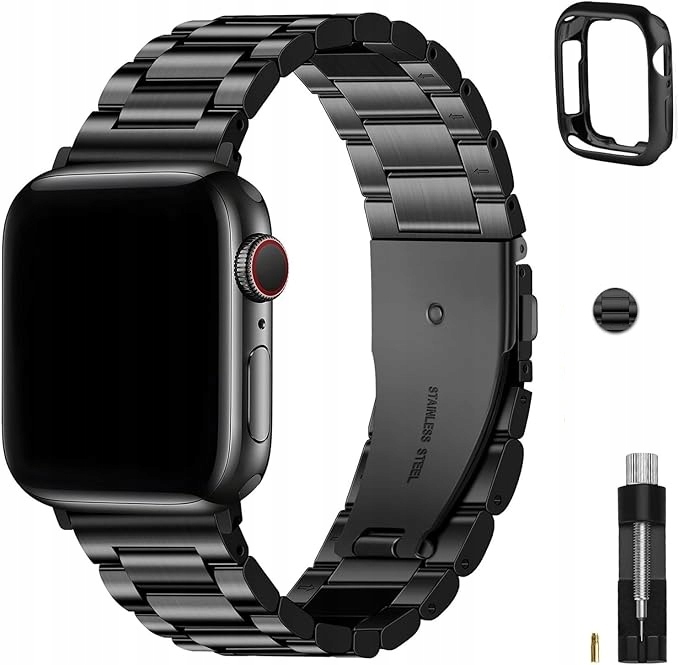 Kovový řemínek Fullmosa s pouzdro kompatibilní s Apple Watch 42 mm (S11/10)