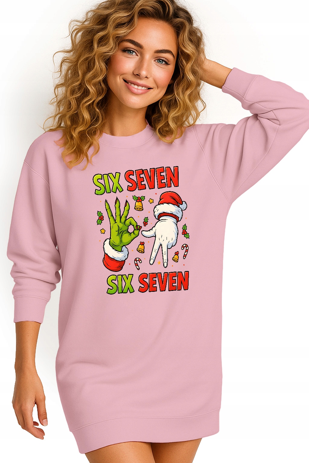 Mikina Vánoční Oversize Šaty Six Seven 67 Dárek K Vánocům XL