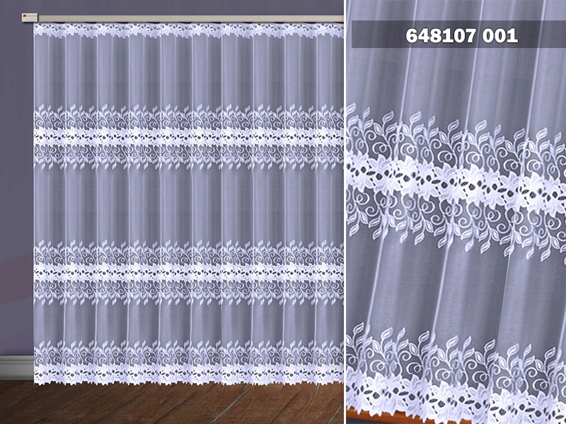 FIRANKA FIRANA ŻAKARDOWA 648107/220 BIAŁA NOWOŚĆ Marka inna marka