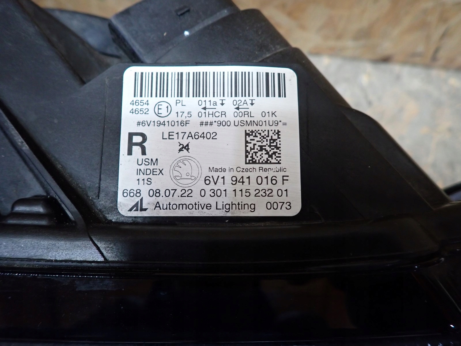 light right right FULL LED SKODA FABIA III 6V LIFT