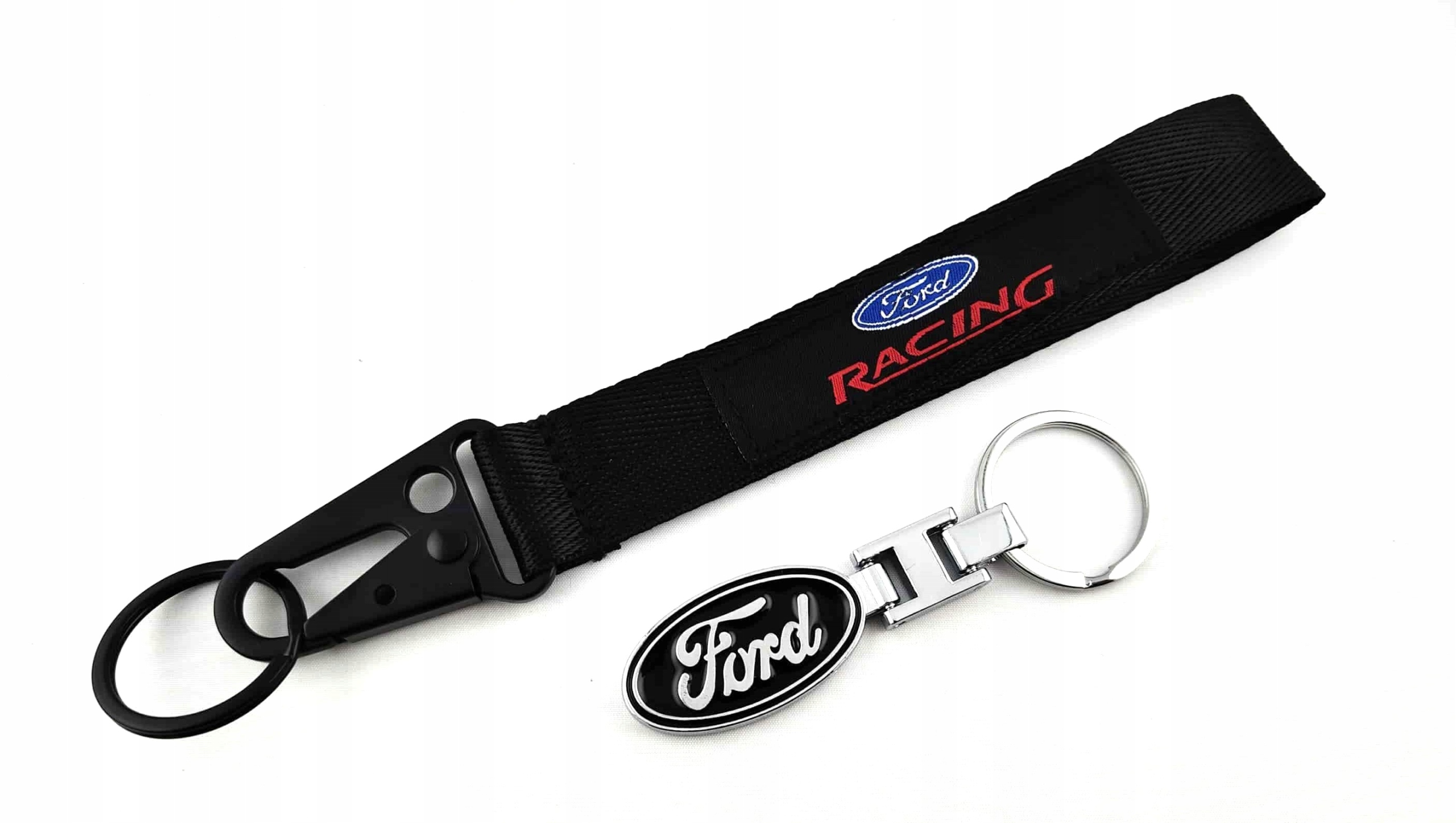 Ford Zestaw Brelok Breloczek Metalowy Czarny Do Kluczy Smycz
