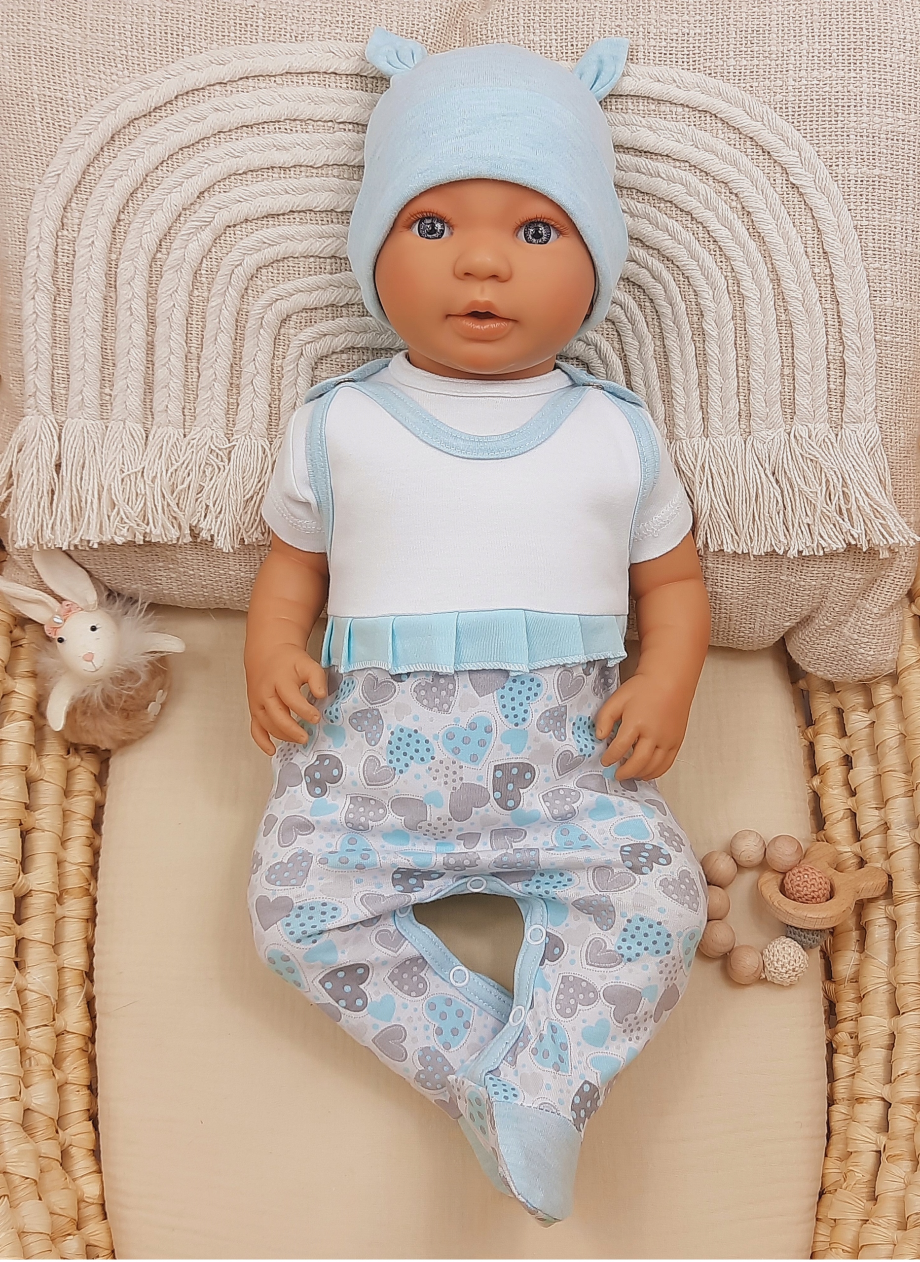 ŚPIOCHY NIEMOWLĘCE ŚPIOSZKI BAWEŁNIANE r.62 WYPRZEDAŻ Rozmiar (new) 62 (57 - 62 cm)