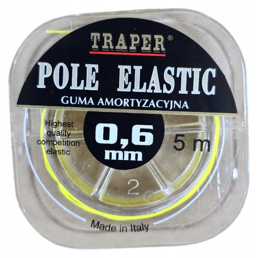 Amortyzator Guma Do Tyczki Bata Traper Pole Elastic Żółta 0.6mm 5m