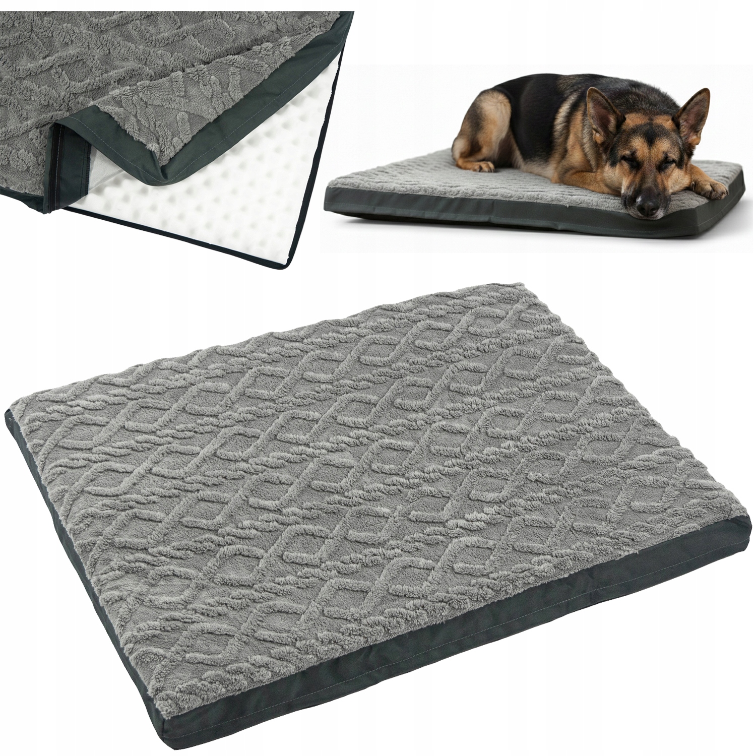 Levně Velké Pelíšek Pro Psa Kočku 104 x 69 cm Matrace Voděodolná Měkká Podložka XXL