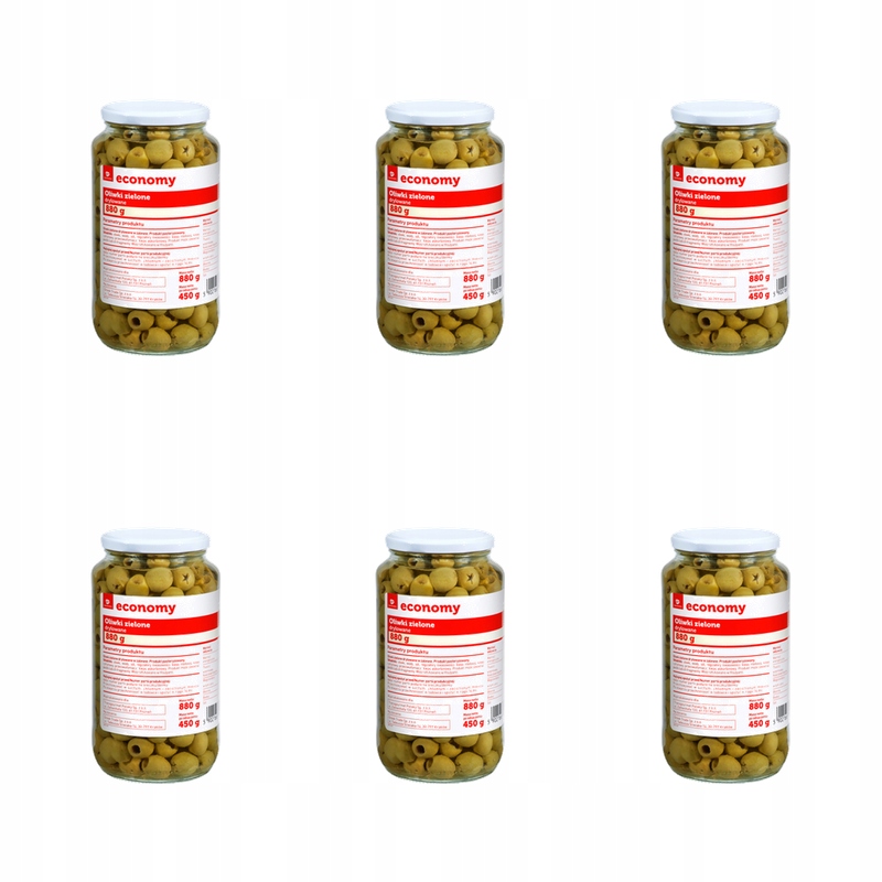 Tge Oliwki zielone drylowane 880g X6