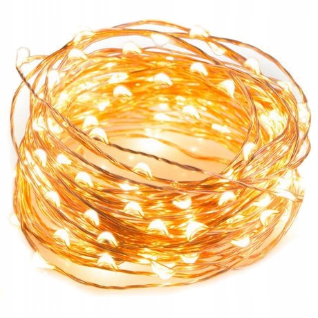 

Lampki na wesele, świecąca girlanda 100LED Ciepłe