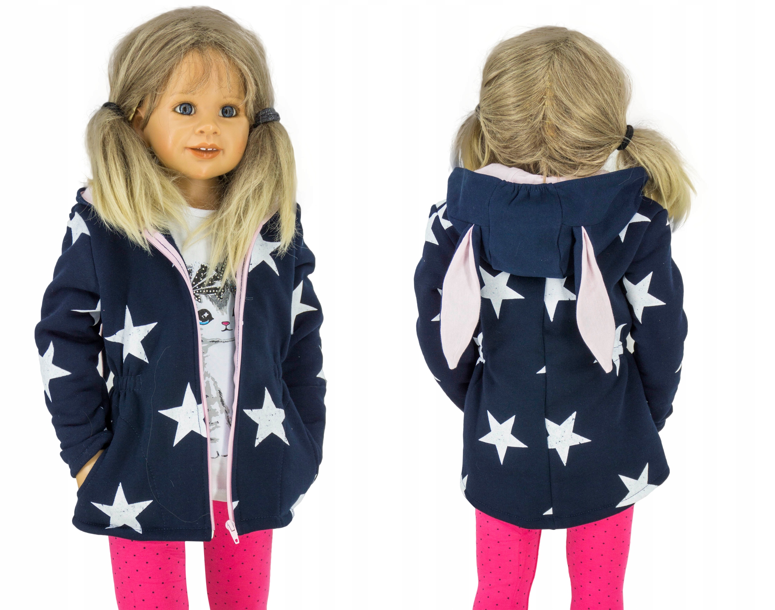 

W014 Bluza Parka Wery uszy gwiazdka Pl rozmiar 104