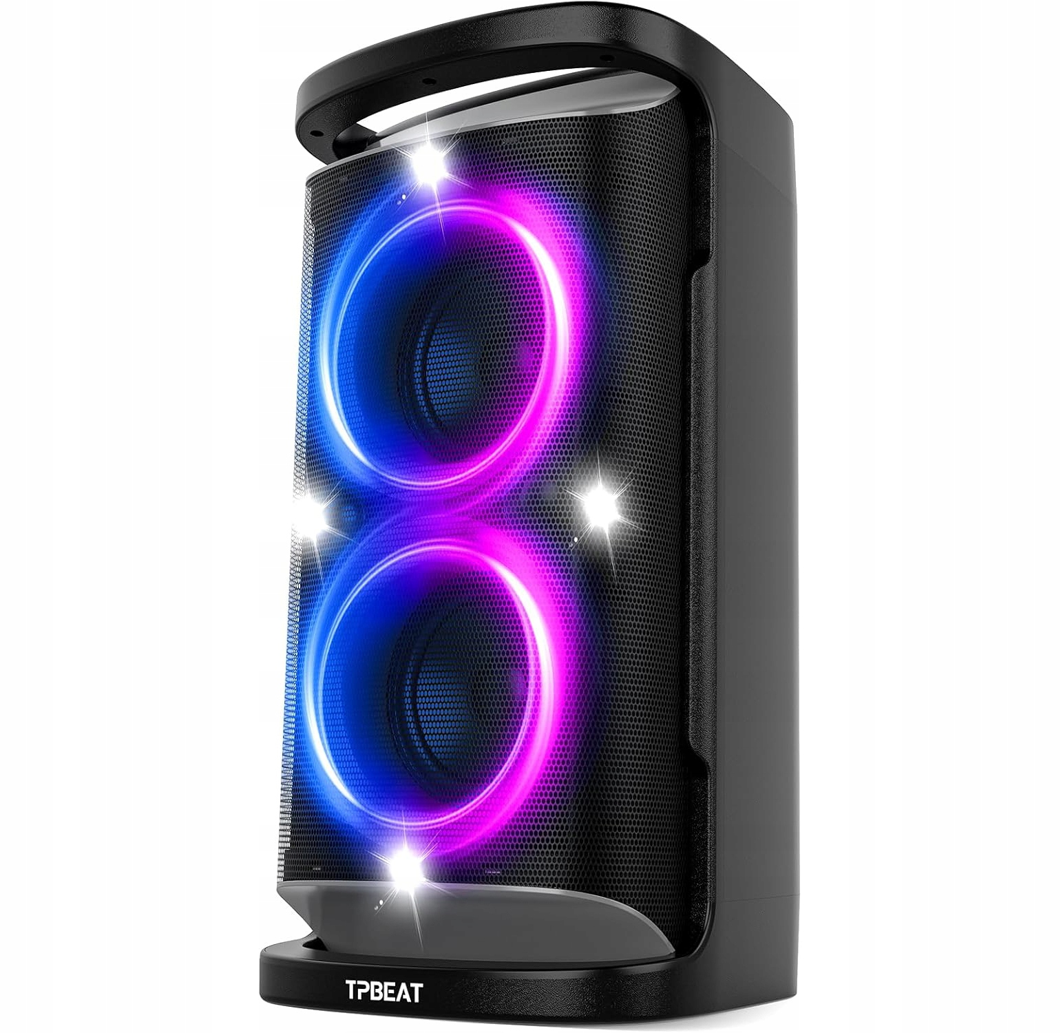 Tpbeat Mocny Głośnik Bezprzewodowy Bluetooth 160W Bass Led Rgb Aux Usb Tws