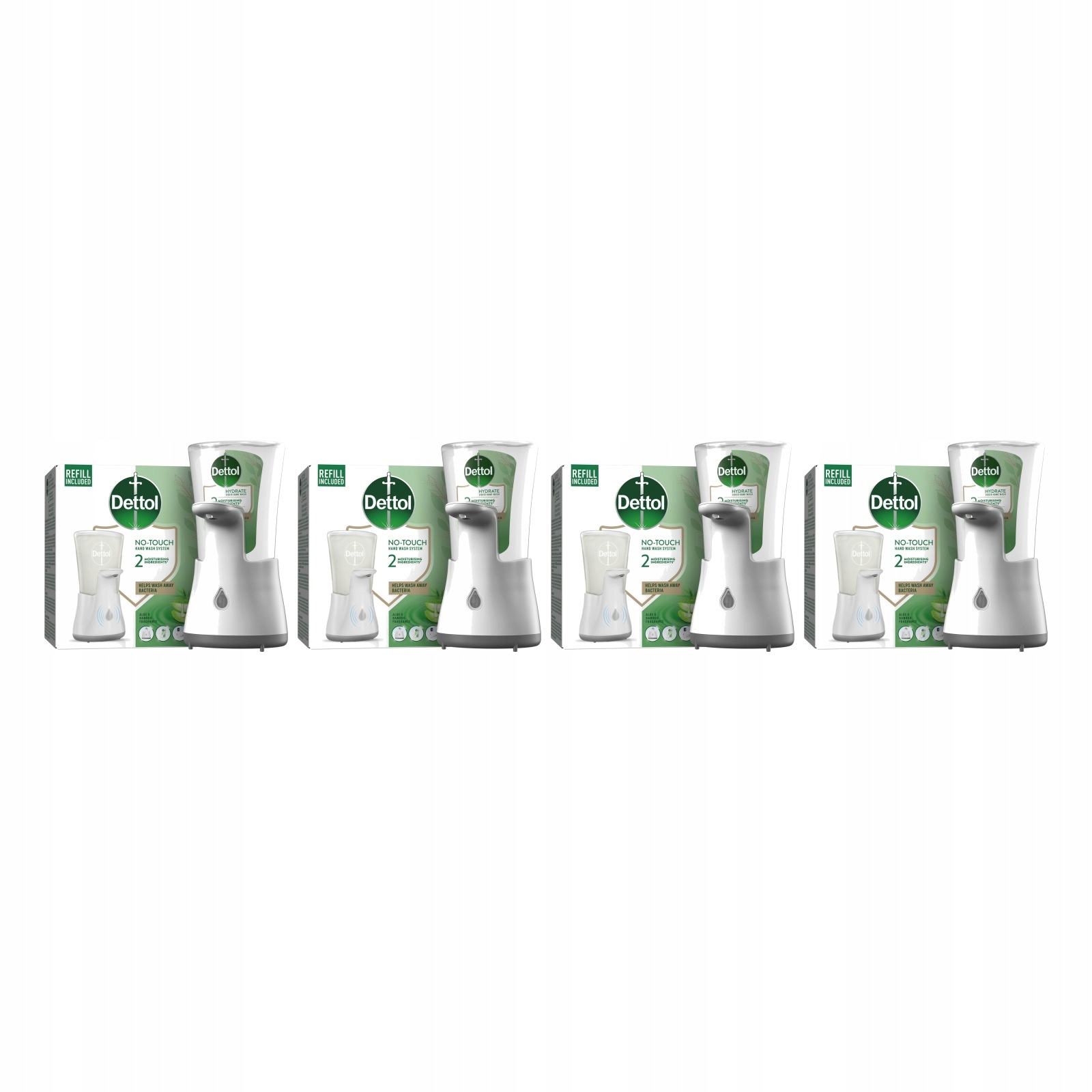 Dettol zestaw bezdotykowy aplikator do mydła w płynie wkład aloes 250 ml