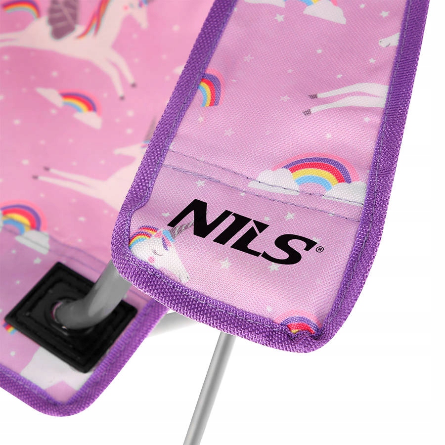 Dziecięce Krzesełko Turystyczne Plażowe W Pokrowcu JEDNOROŻEC Nils Camp Materiał stelaża stal