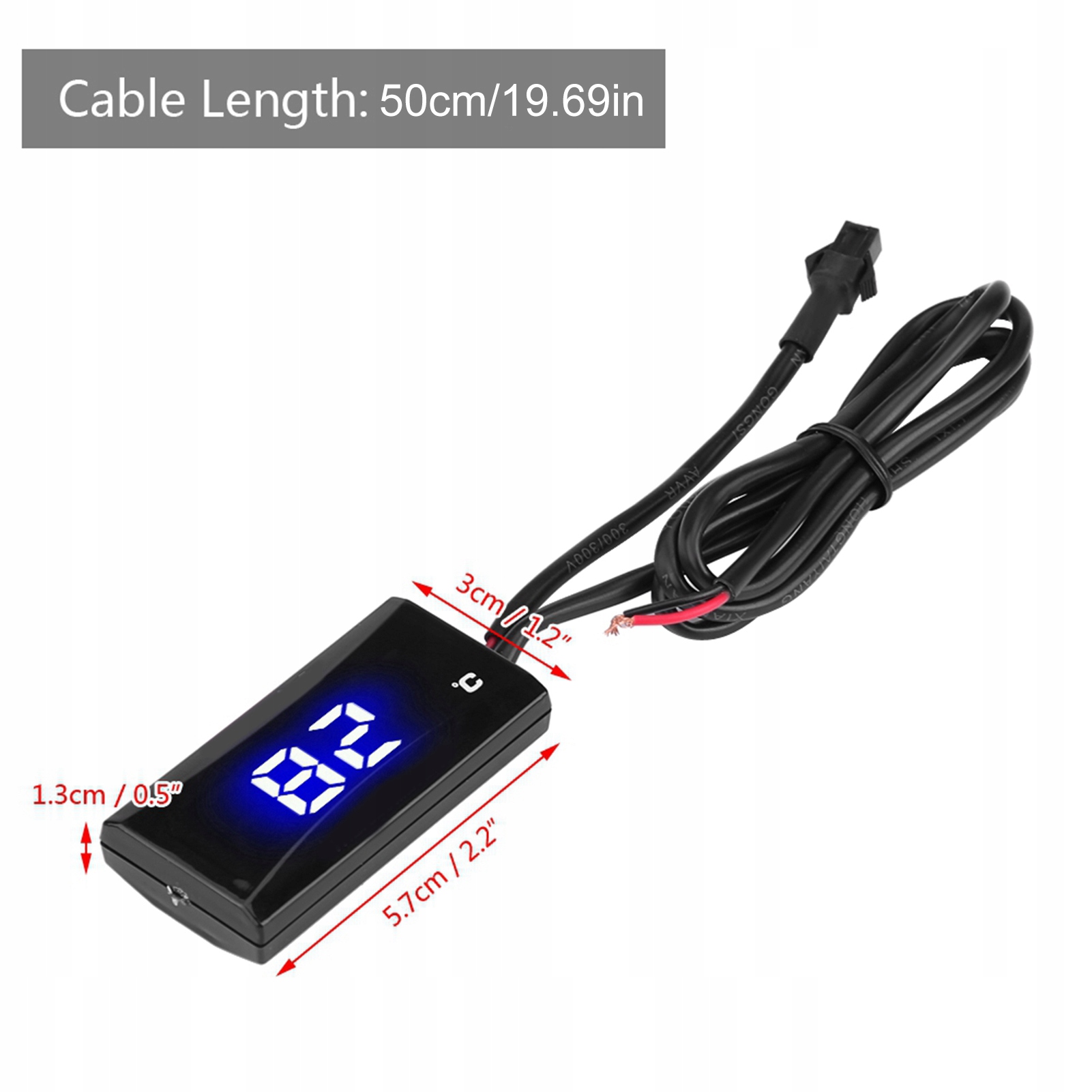 WSKAŻNIK TEMPERATURY TERMOMETR MOTOCYKL Dopasowanie do pojazdu produkt uniwersalny