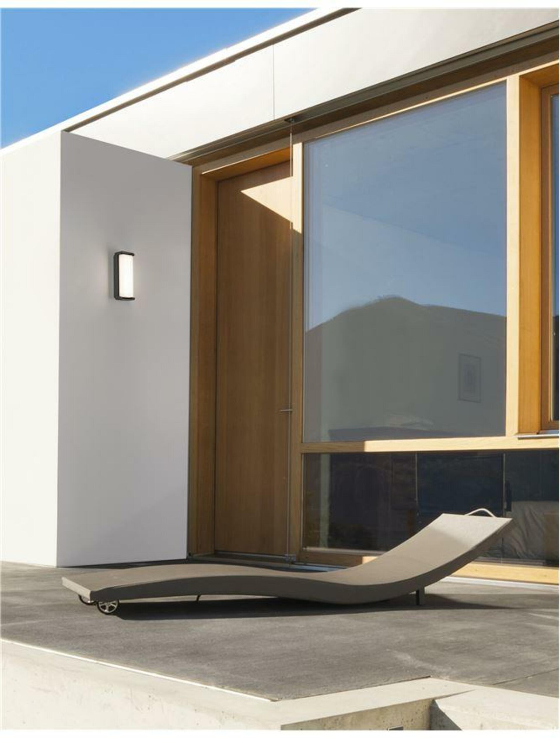 Nova Luce vonkajšie nástenné svítidlo Keen tmavě šedý hliník akrylové difuzo