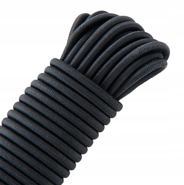 Linka Dq-pp Plandekowa Czarna 4mm 10M sznurek gumowy, linka napinająca