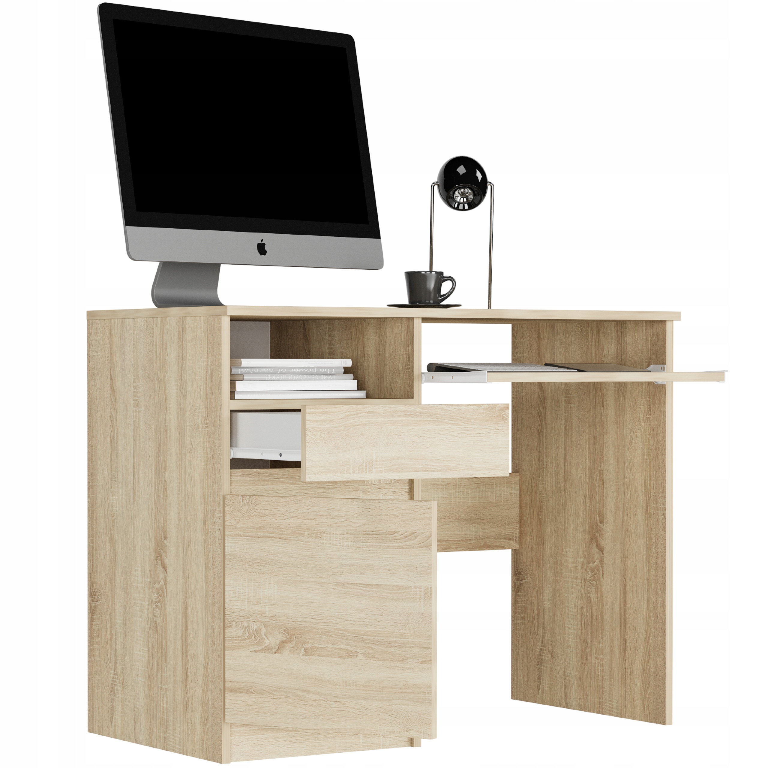 Meble biurko komputerowe stolik 96cm lewe N-35L SONOMA