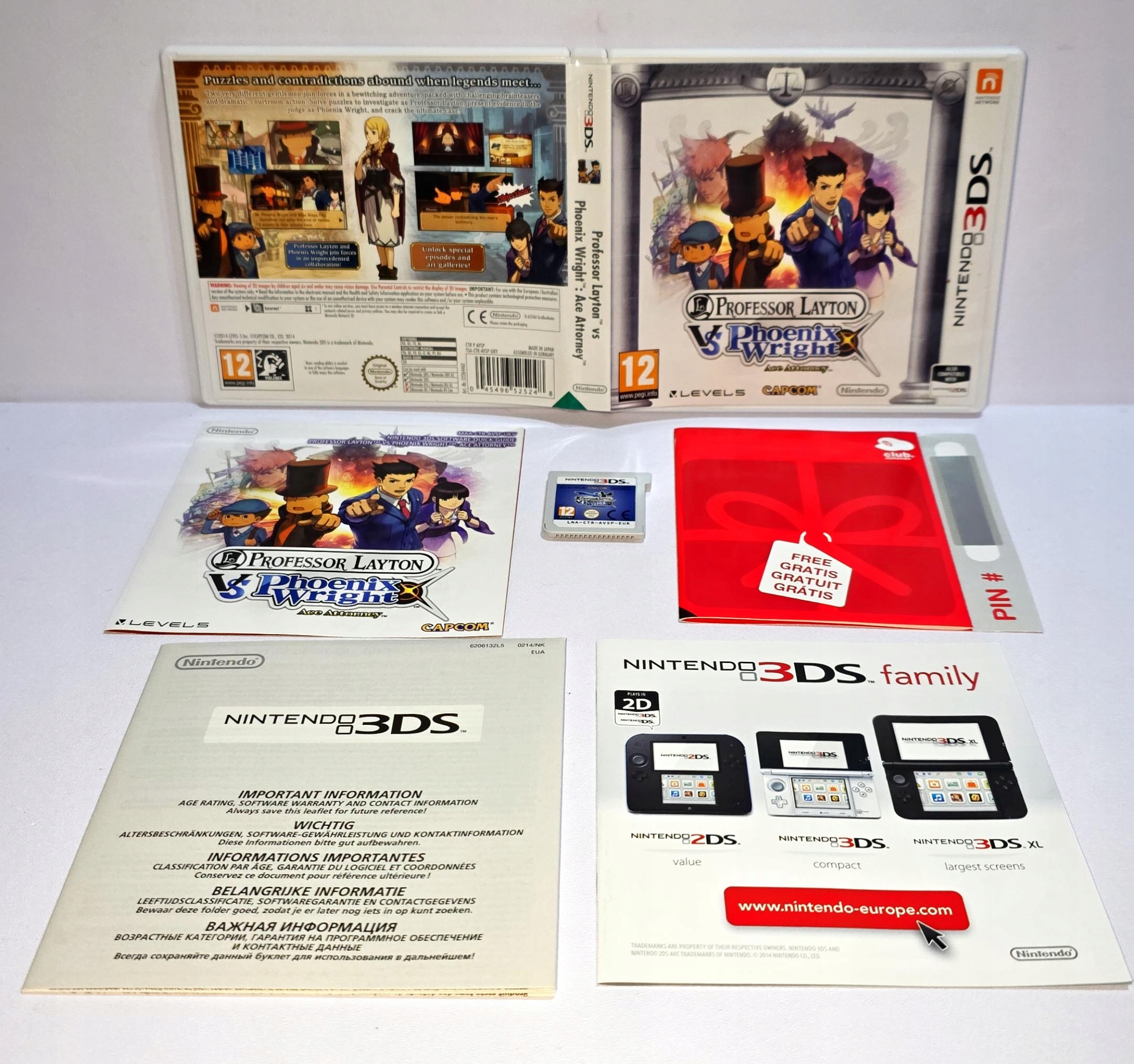 Professor Layton vs. Phoenix Wright: Ace Attorney Nintendo 3DS 3XA