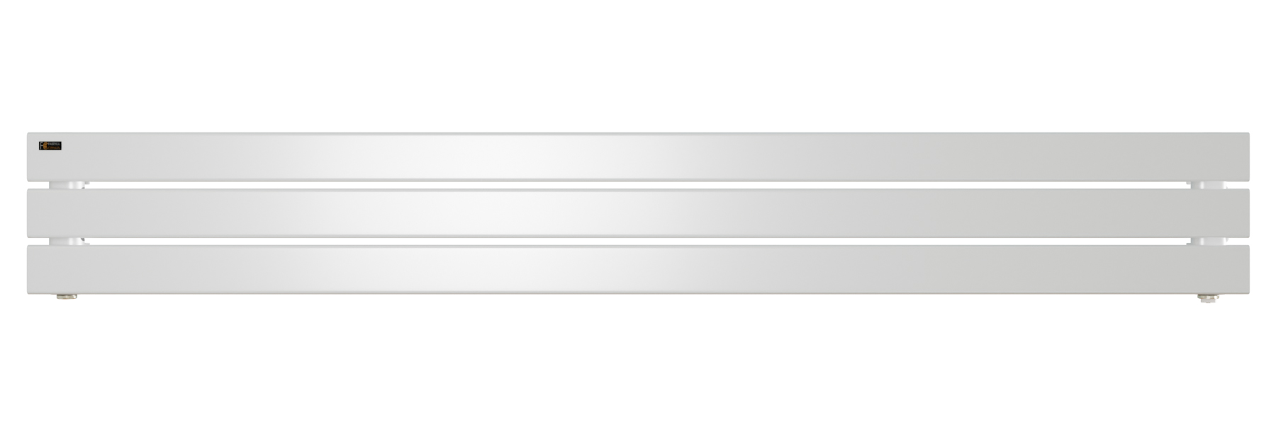 Dekorativní horizontální radiátor Lotus 22/140 bílý, přípojka 50 mm, boční pravá