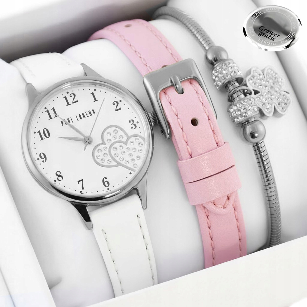 Dětský set hodinek Mila Svaté Přijímání pro dívku Paul Lorens Gravírování