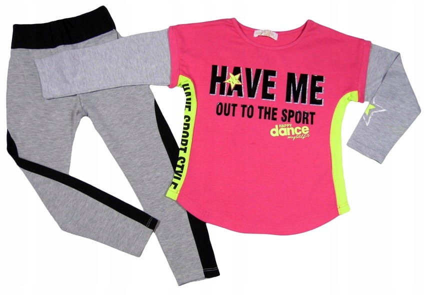 

lekki Dres dziewczęcy getry 047 Dance 110/116 różo