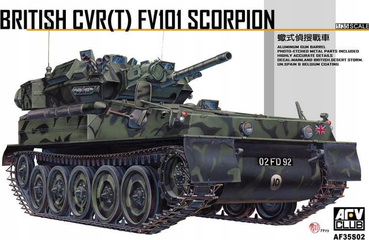 Britský Cvr(t) FV101 Scorpion 1:35 Afv Club 35S02