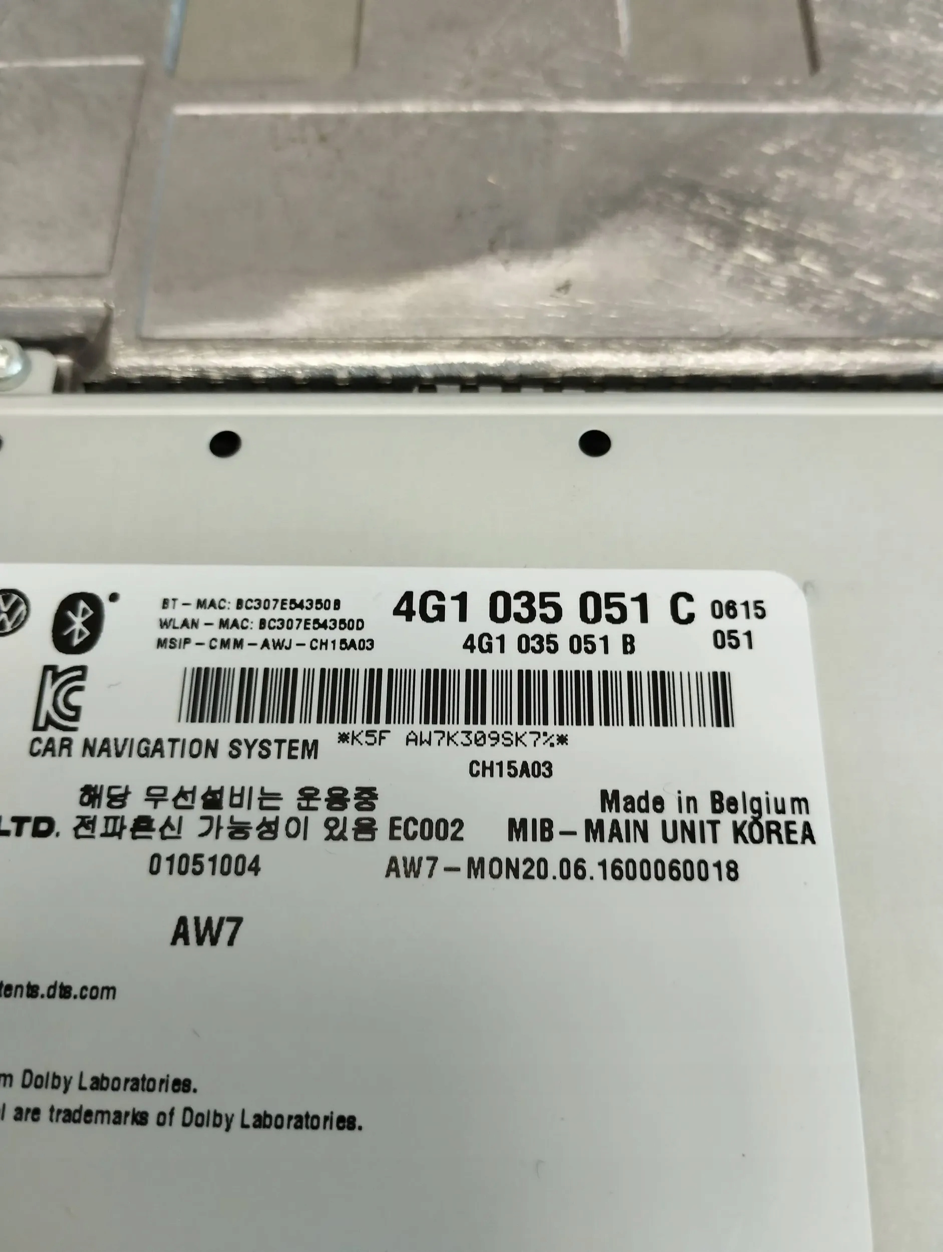 Audi A6 C7 4G JEDNOSTKA MMI MULTIMEDIA 4G1035051B