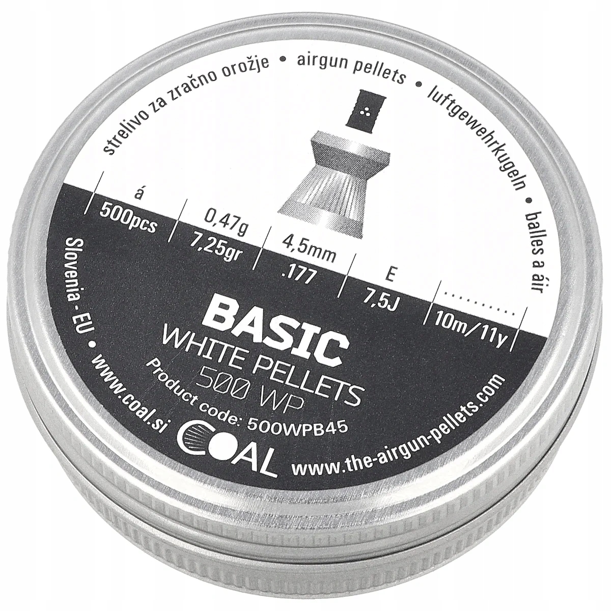 Śrut tarczowy Coal Basic 4.5 mm, 500 szt. 0.47 g 7.25 gr