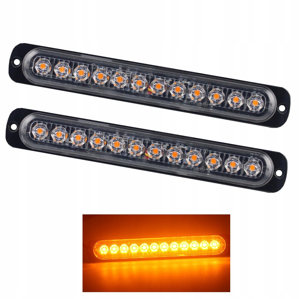 2 x ŚWIATŁO OSTRZEGAWCZE 12 LED KOGUT AWARYJNE Producent części Inny