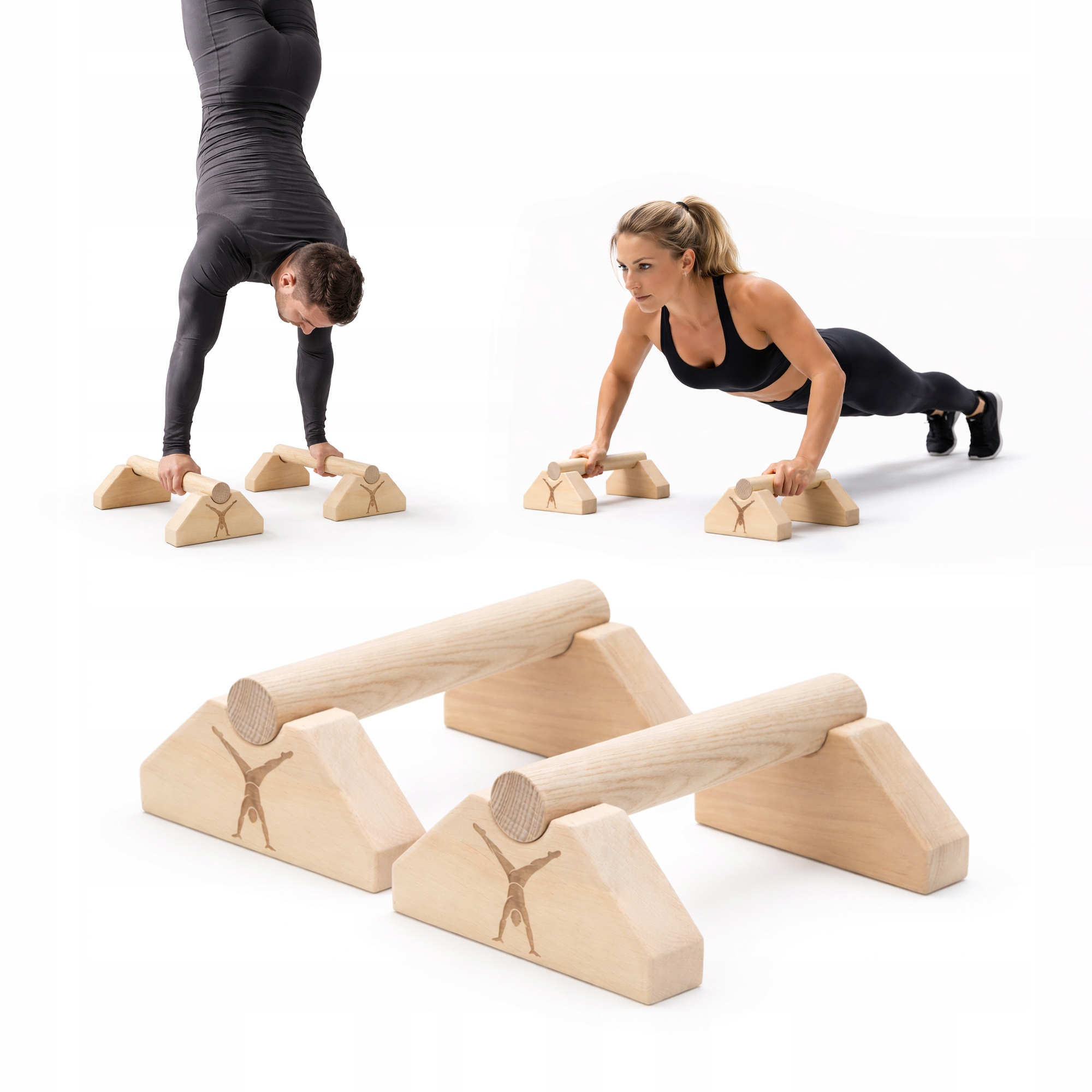 Paraletky na cvičení, kalistenika, protiskluzové madla na kliky