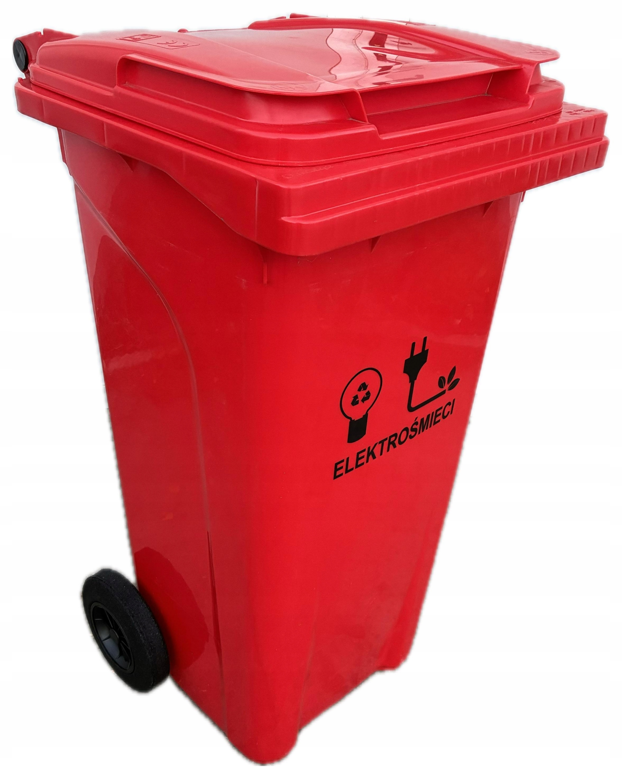 Kosz Pojemnik Na Baterie Elektrośmieci 120l Czerwony Odpady Segregacja Eko