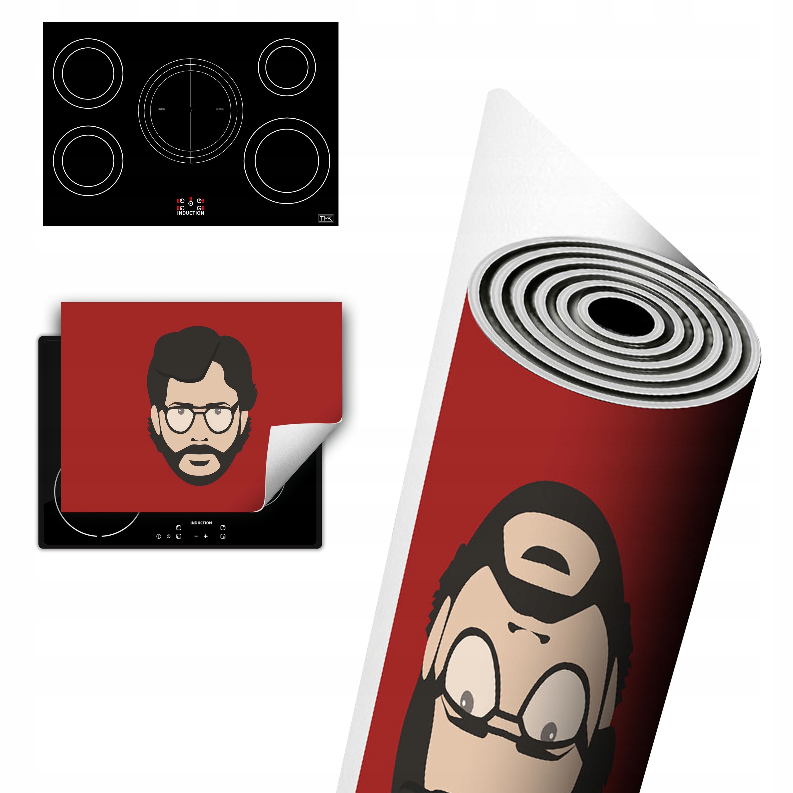 Vinylová Ochrana Na Indukci Deska 80x52 Dům z papíru