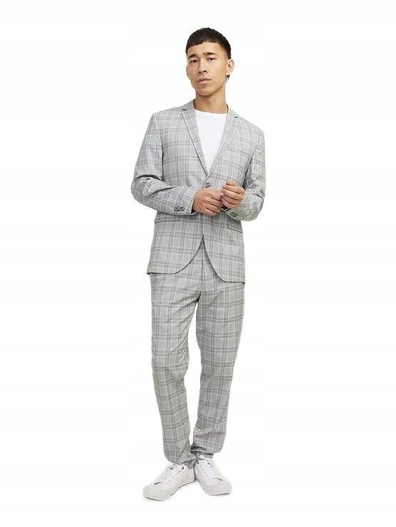 Jack&jones Pánský Elegantní Kostkovaný Oblek 50 6BA