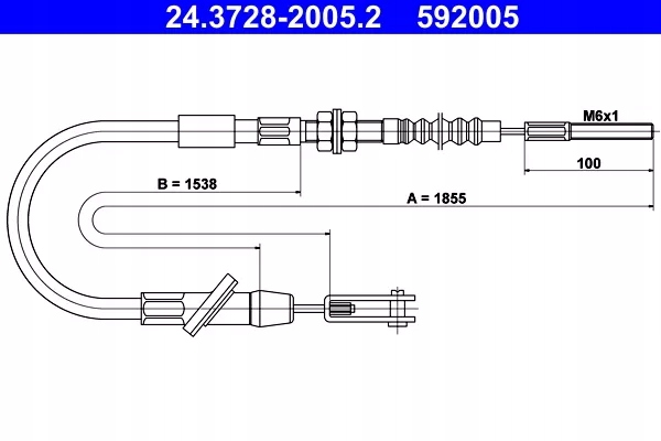 24.3728-2005/ATE LINKA SPRZĘGŁA SUZUKI SAMURAI Producent części ATE