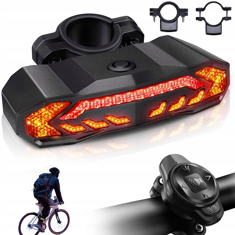 Alarm Rowerowy Bezprzewodowy Z Pilotem I Ładowaniem Usb Wodoodporny