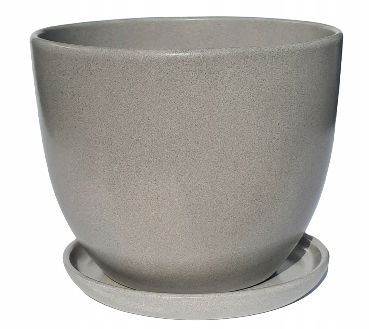 

Doniczka Osłonka Ceramiczna Szara Ciemna
