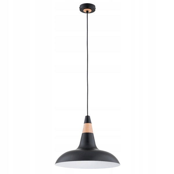 Stropní logtová lampa Doro Black R-1 kovový klobouk, osvětlení ostrova