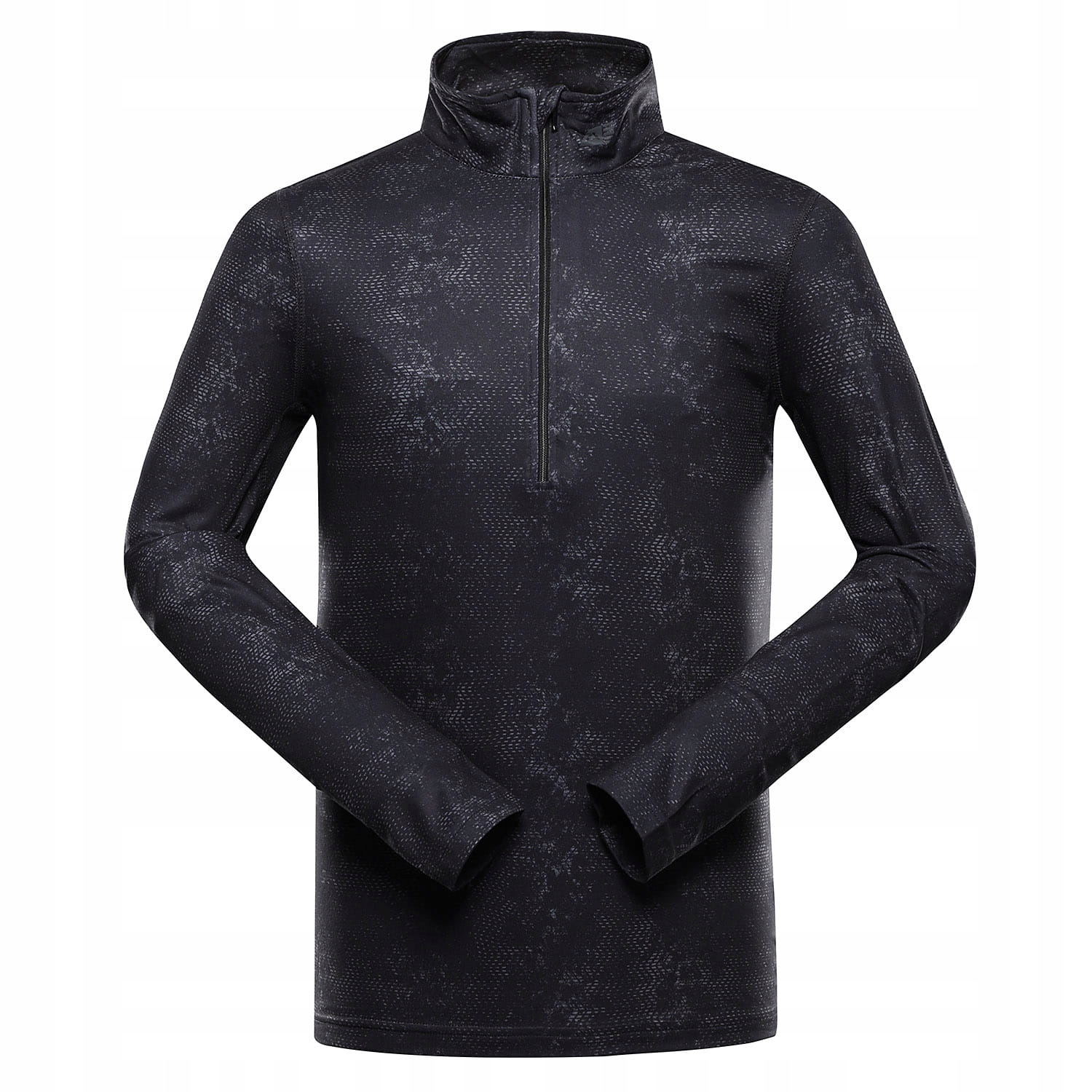 Bluza męska szybkoschnąca z zamkiem Alpine Pro Stans k.czarny r.M