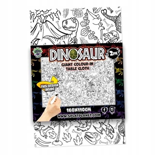 OBRUS DO POMALOWANIA DINOZAURY 2SZT