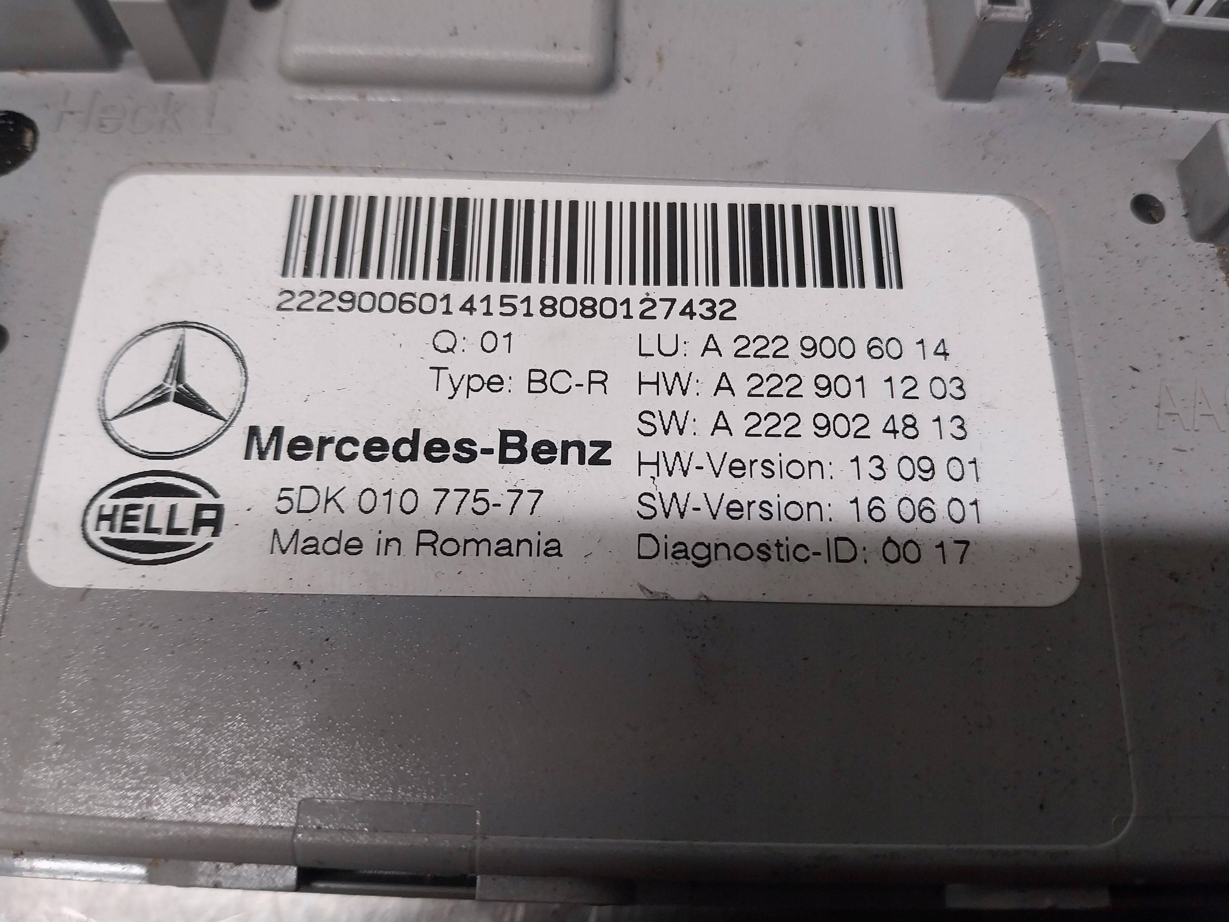 module control unit KOMFORTU SAM A2229006014 MERCEDES W205 GLC W253 X253 W222