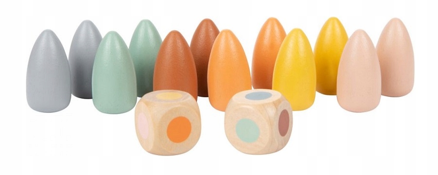 ZABAWKI DLA DZIECI GRA PAMIĘCIOWA MEMORY DREWNIANE DLA TRZYLATKA Wysokość produktu 5 cm