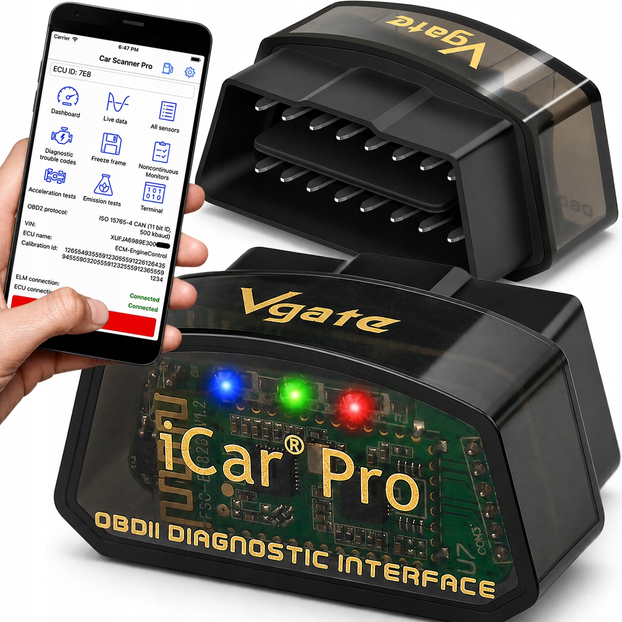 Interfejs Diagnostyczny Vgate iCar Pro ELM327 OBD2 Bluetooth iOS Android