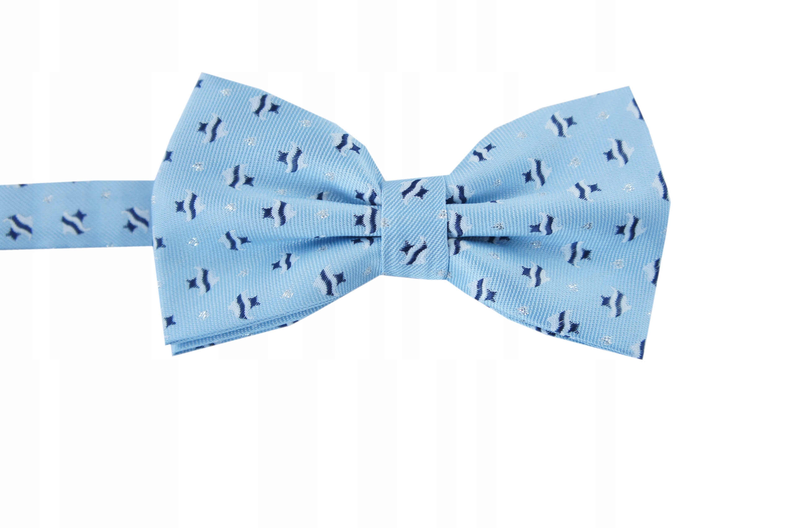 RYBKI Mucha męska r.uniwer 10-100lat BŁĘKITNA