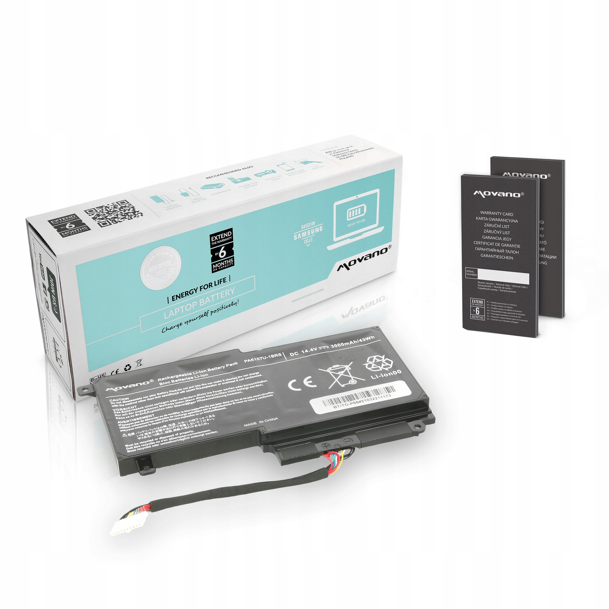 Baterie Movano pro Toshiba P55, S55, 3000 mAh