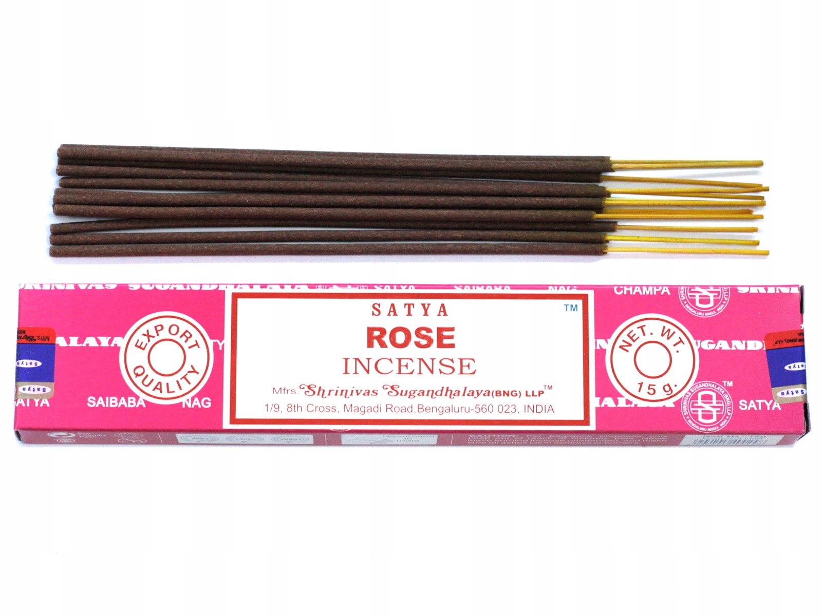 

Rose Róża Naturalne Kadzidła Zapachowe Satya 15g