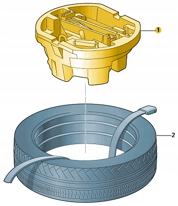 ZESTAW DO WYMIANY KOŁA SKODA OCTAVIA IV 2019- 5E3093860B ORYGINAŁ Numer katalogowy części 5E3093860